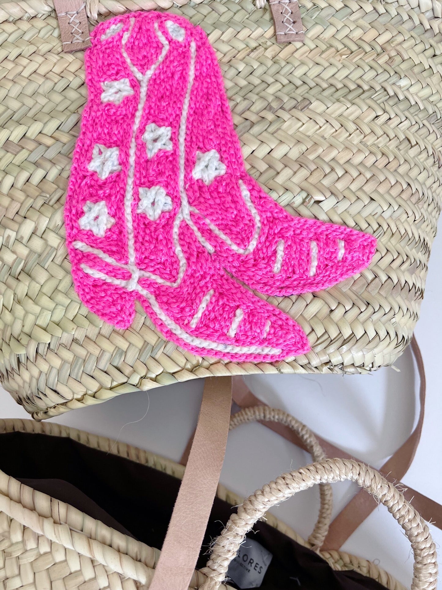 Cowboy Boot Embroidered Tote
