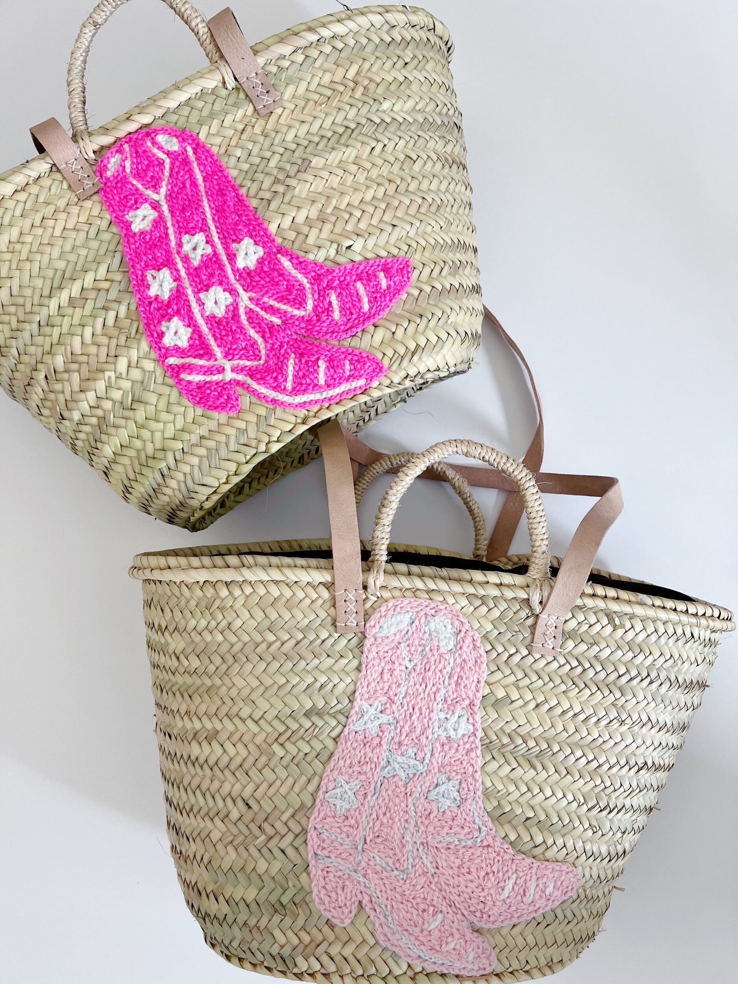 Cowboy Boot Embroidered Tote