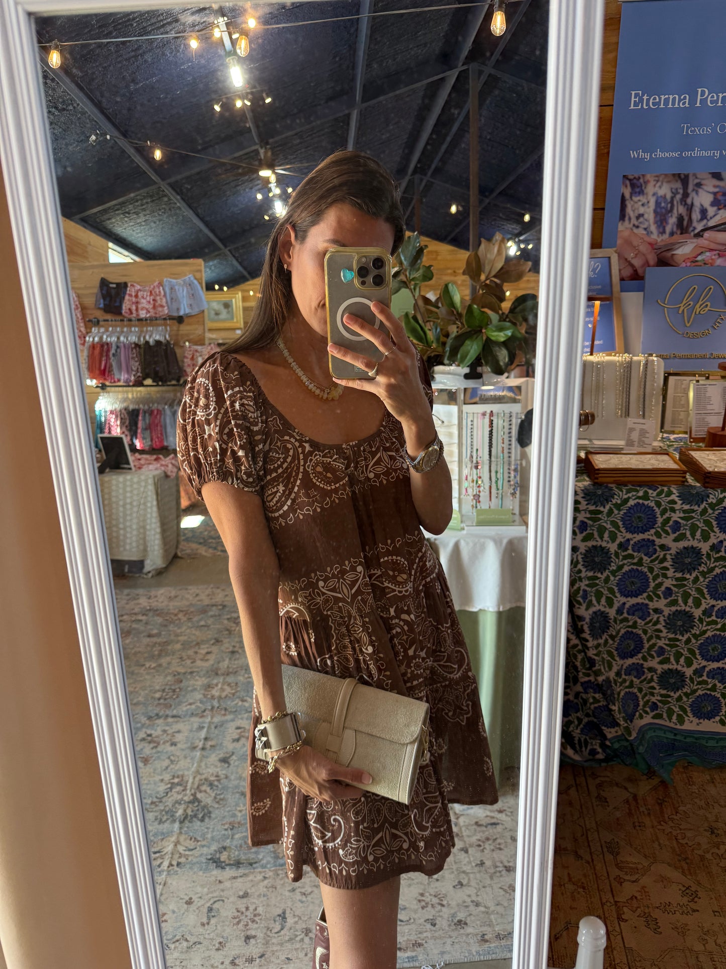 Monet Suede Clutch