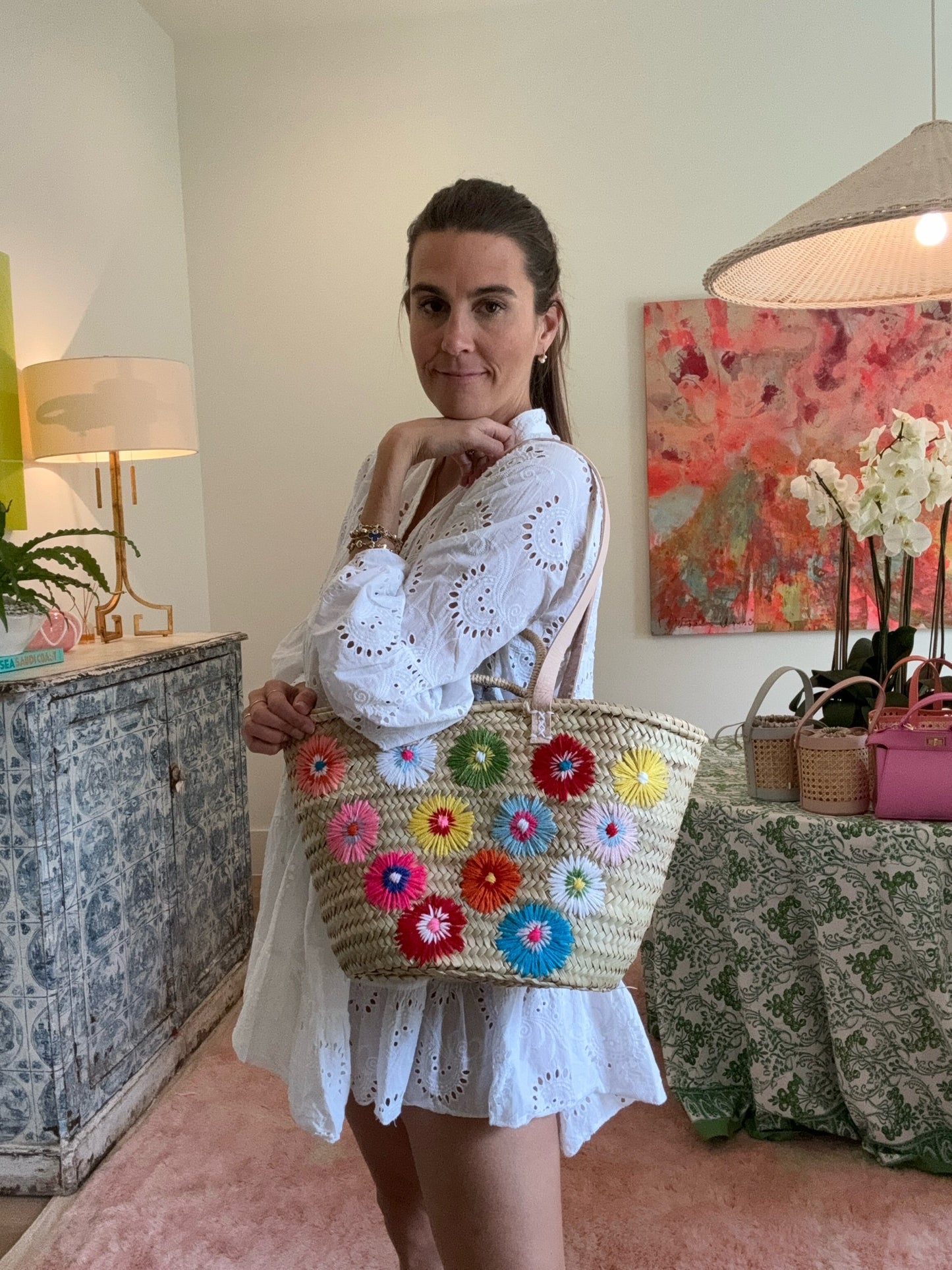 Multi Color Floral Tote