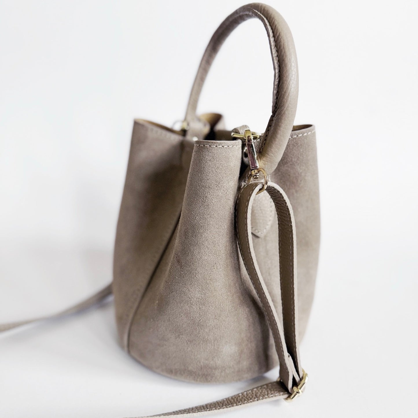 Sand Suede City Bag