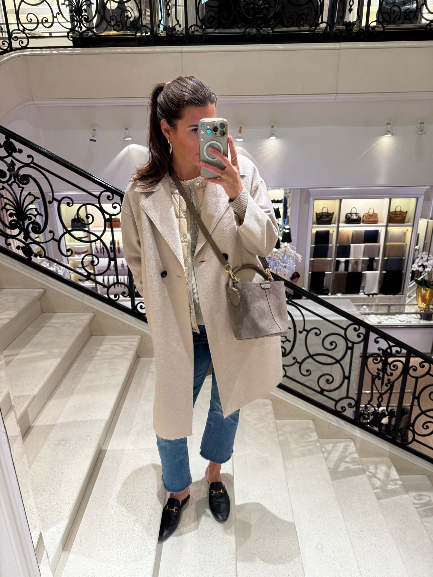 Sand Suede City Bag