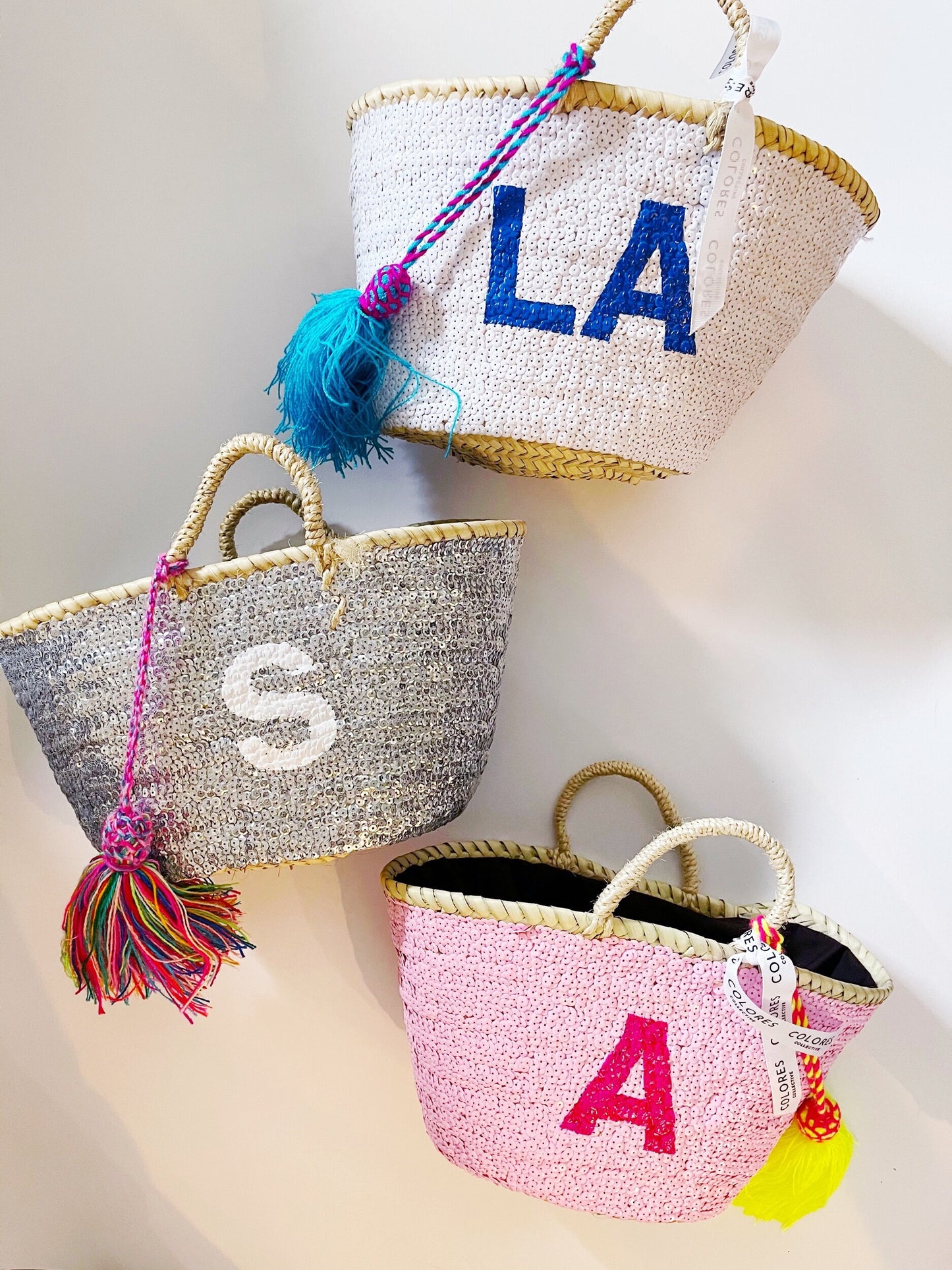 Silver Mini Sequin Baskets