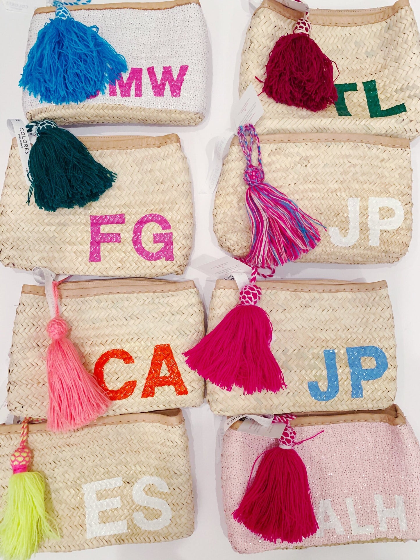 Straw Clutch + Monogram