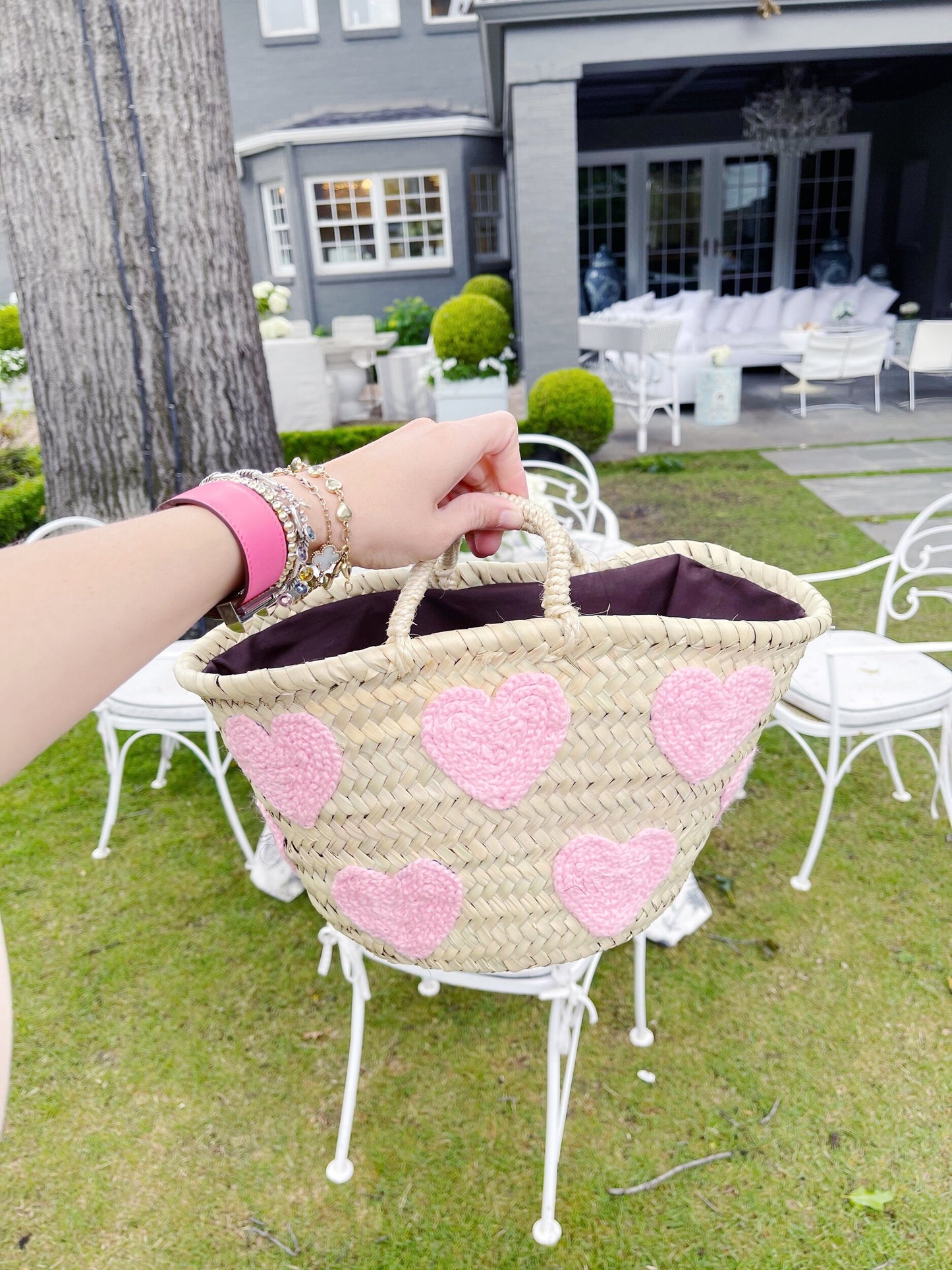 Mini Light Pink Heart Basket