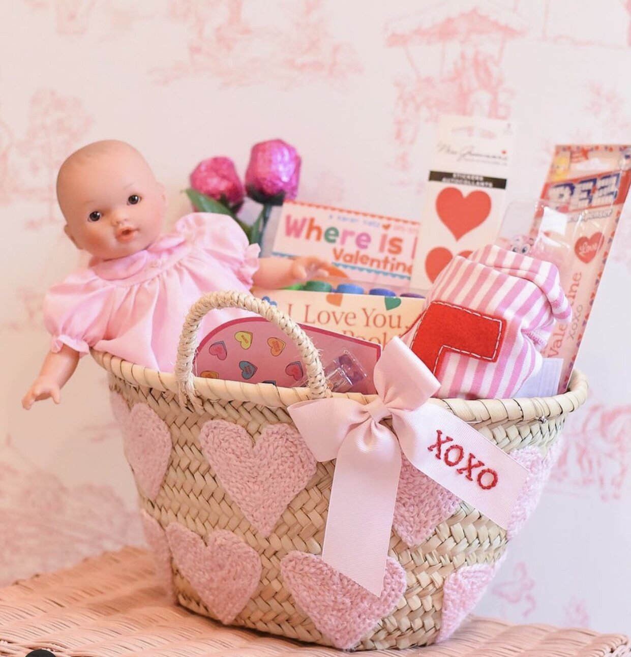 Mini Light Pink Heart Basket