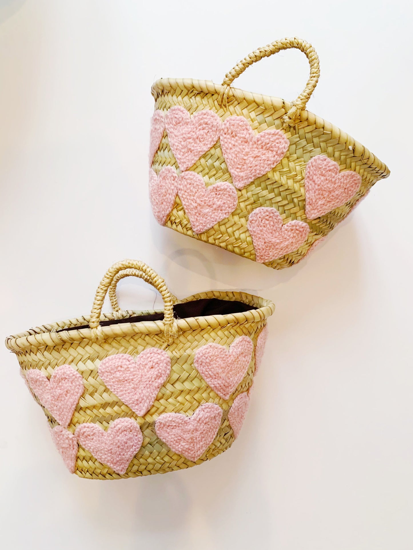 Mini Light Pink Heart Basket
