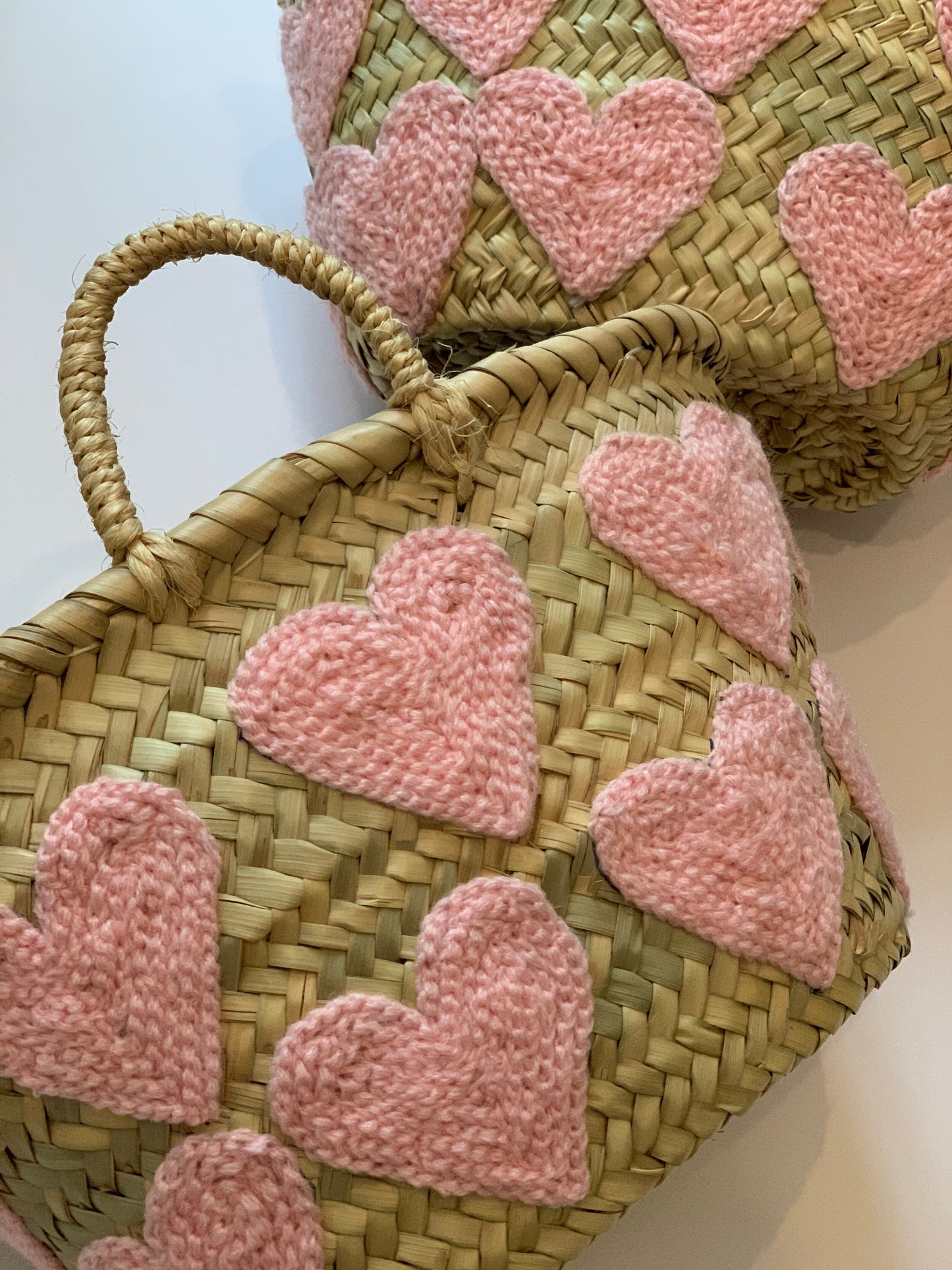 Mini Light Pink Heart Basket