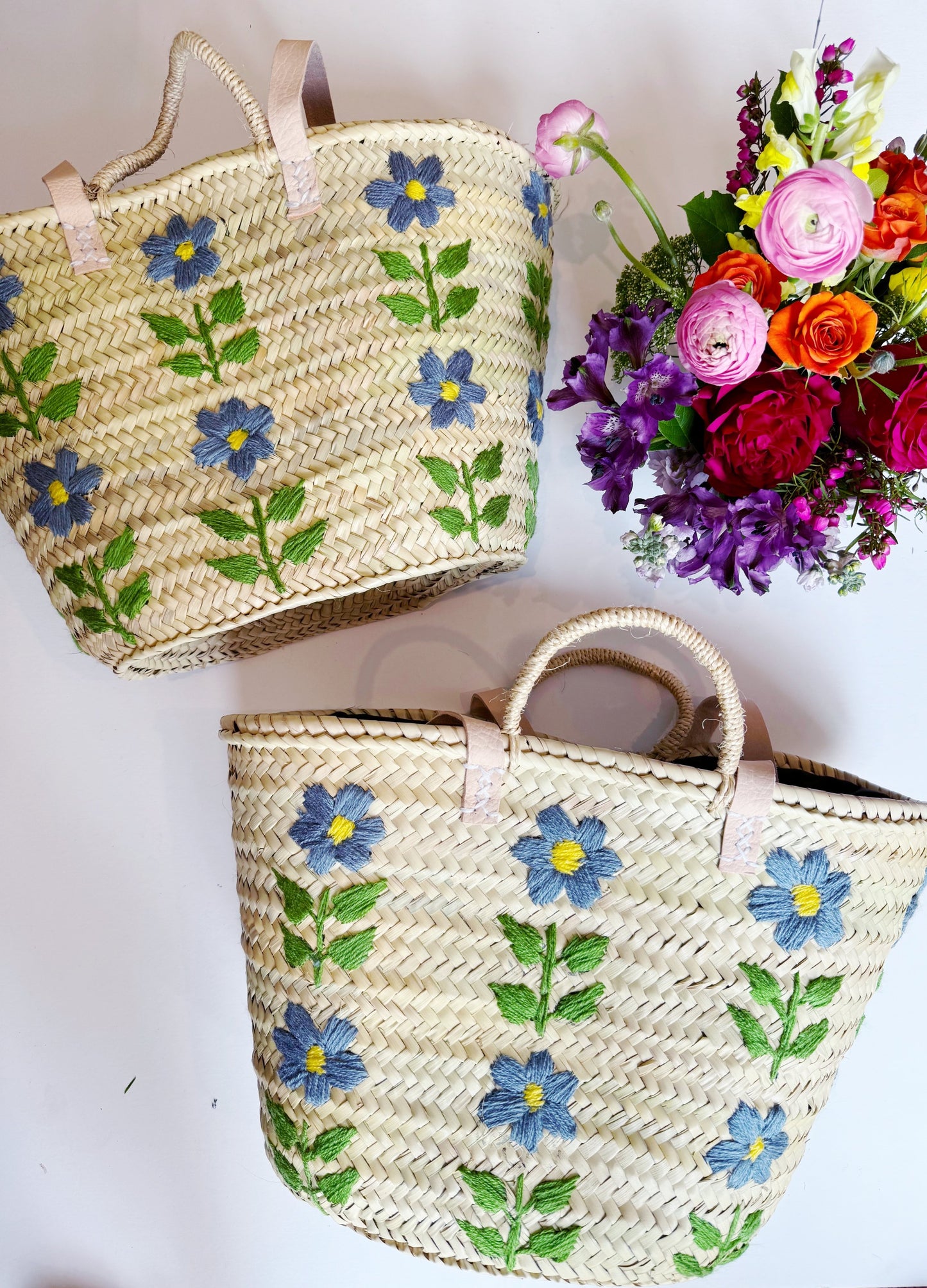 Blue Floral Tote
