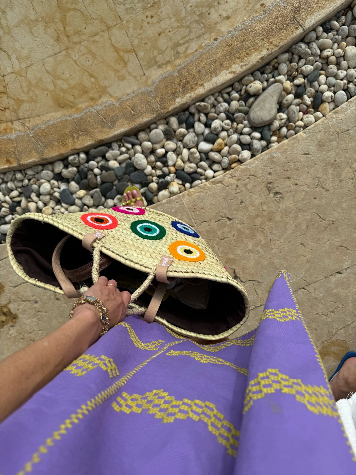 Multi Color Evil Eye Tote