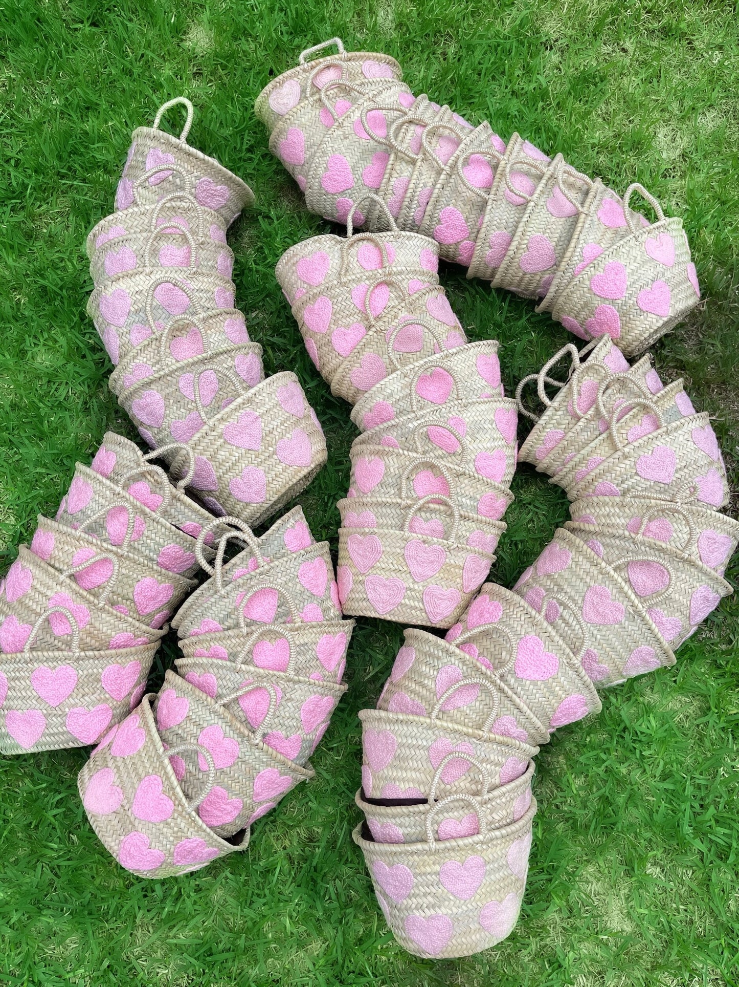 Mini Light Pink Heart Basket