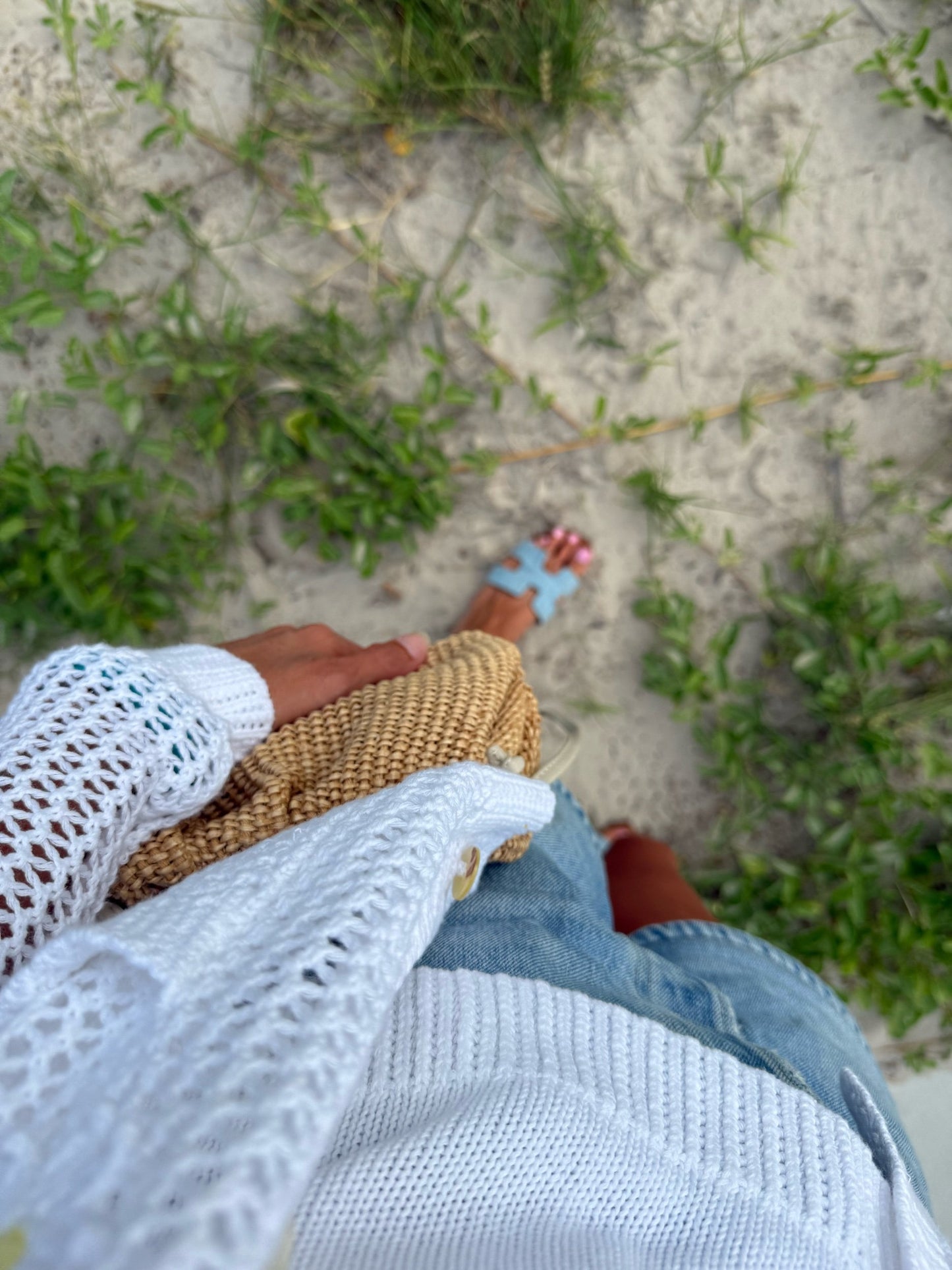 Rico Raffia Clutch