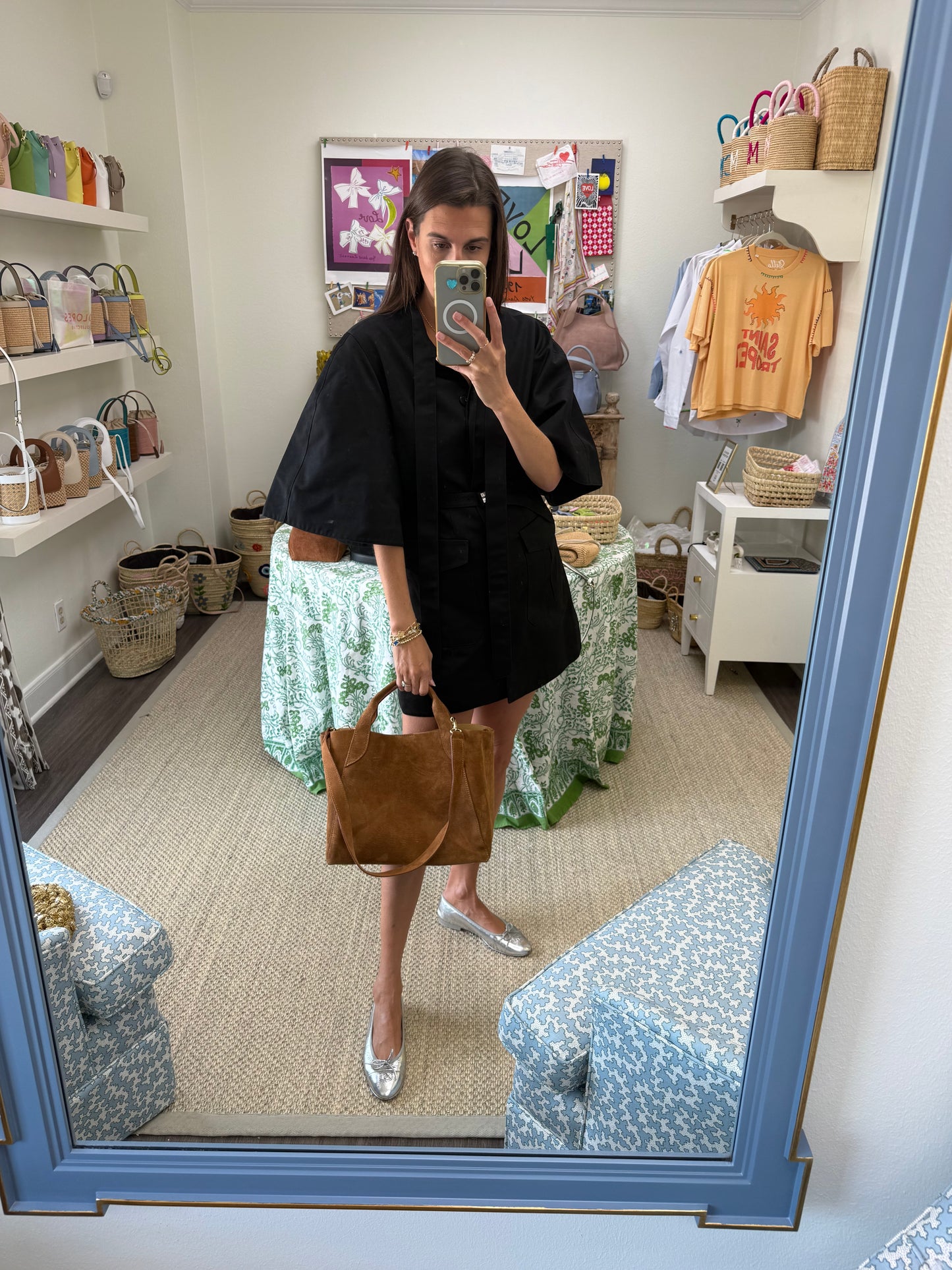 Brown Suede Lugano Tote