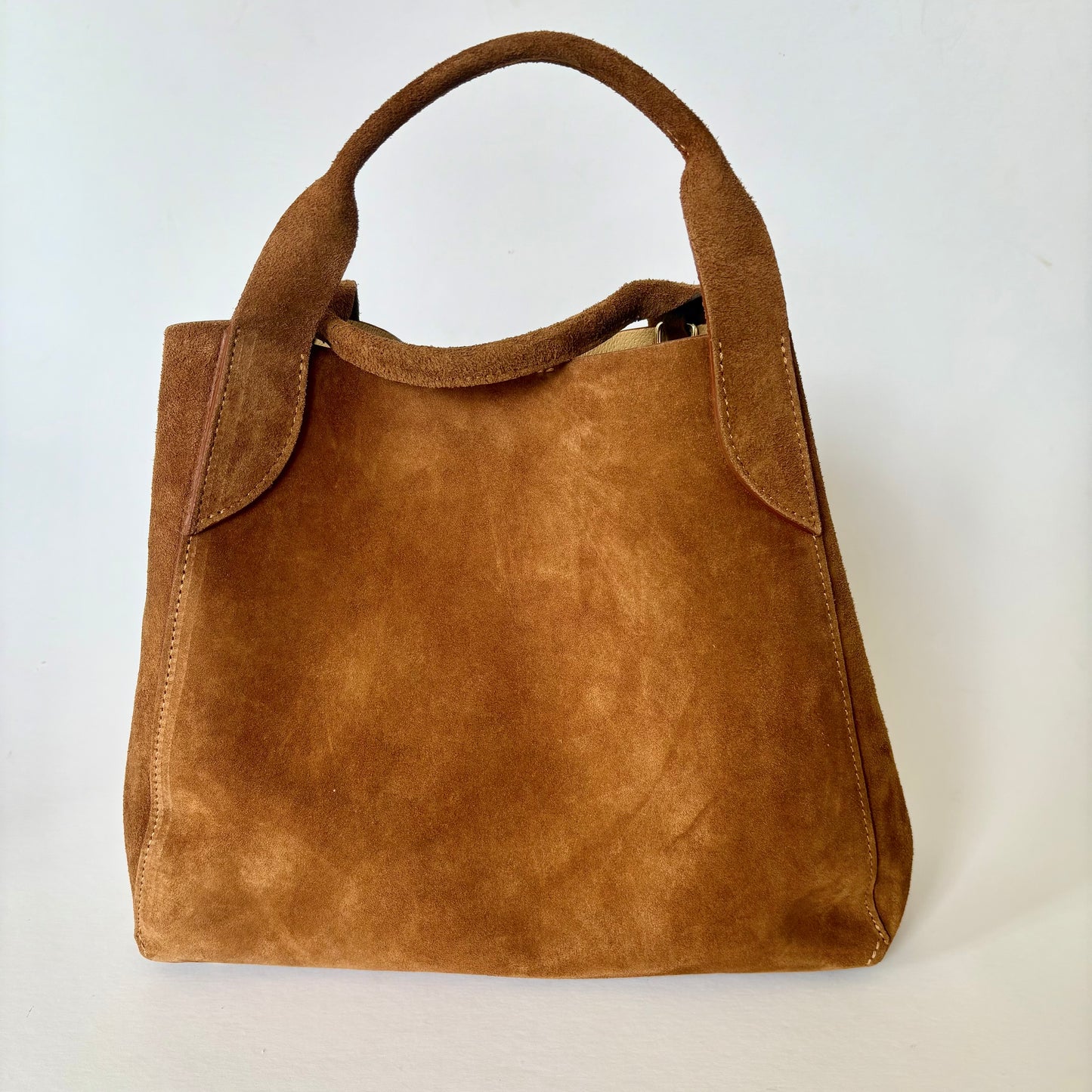 Brown Suede Lugano Tote