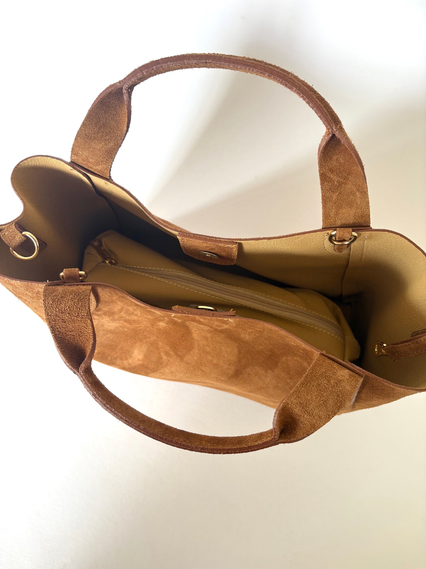 Brown Suede Lugano Tote