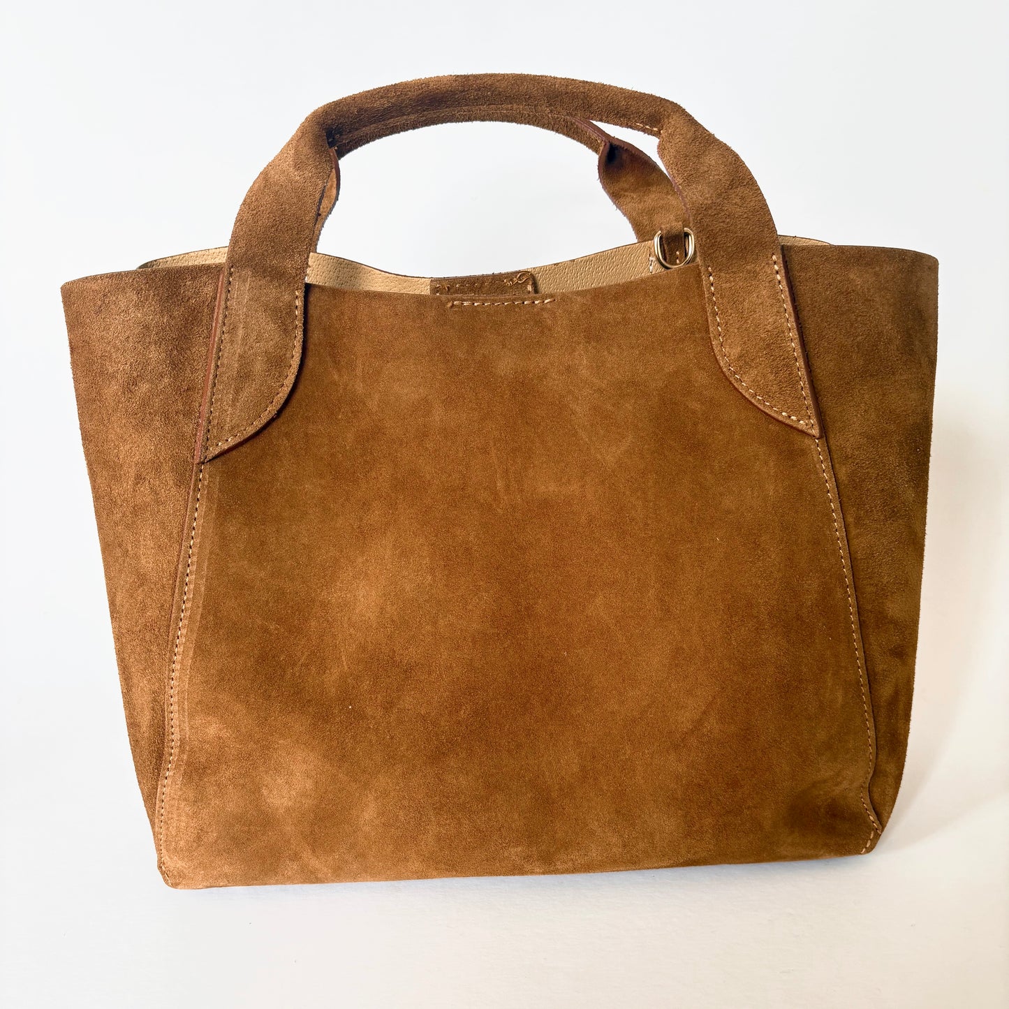 Brown Suede Lugano Tote