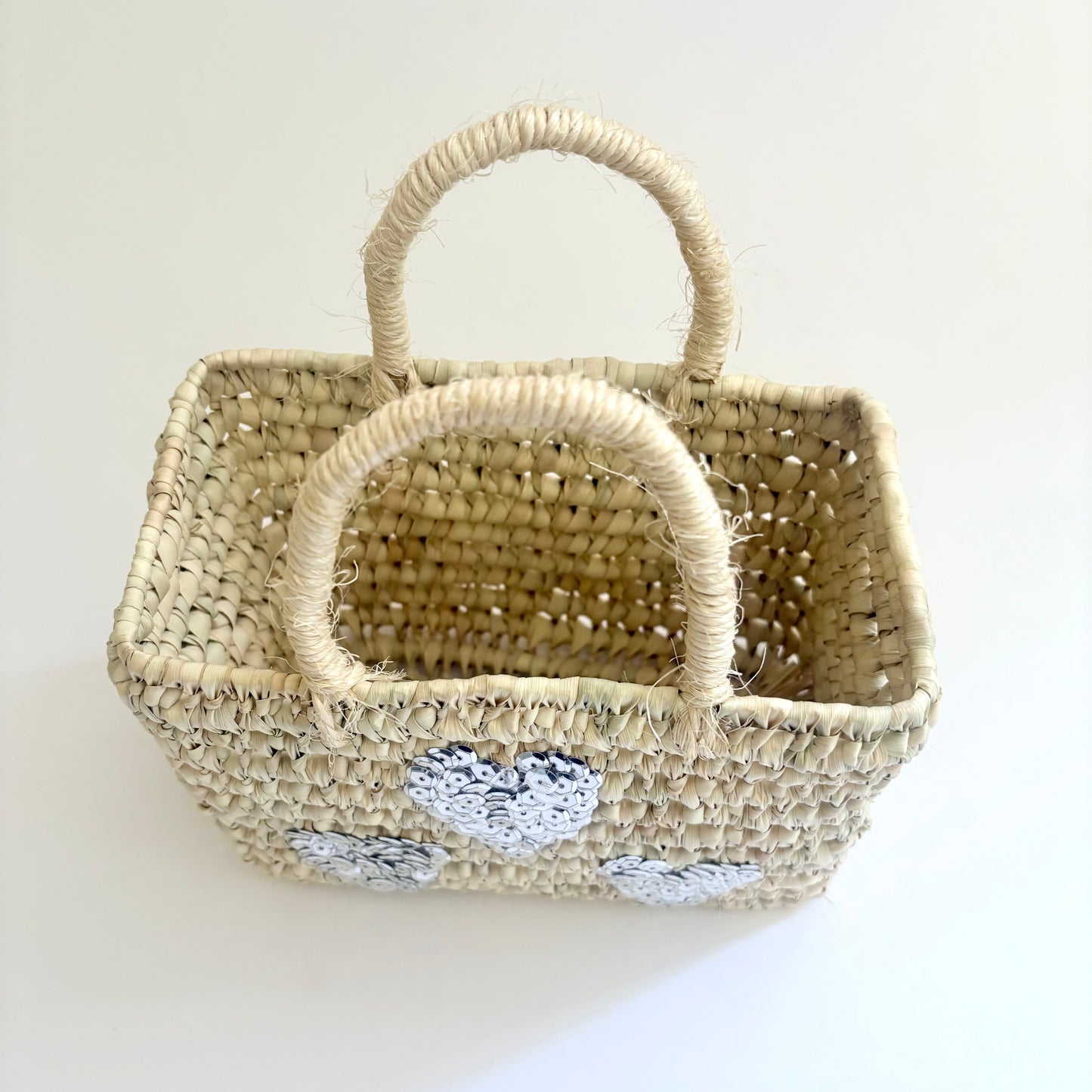 Mini Silver Hearts Tote