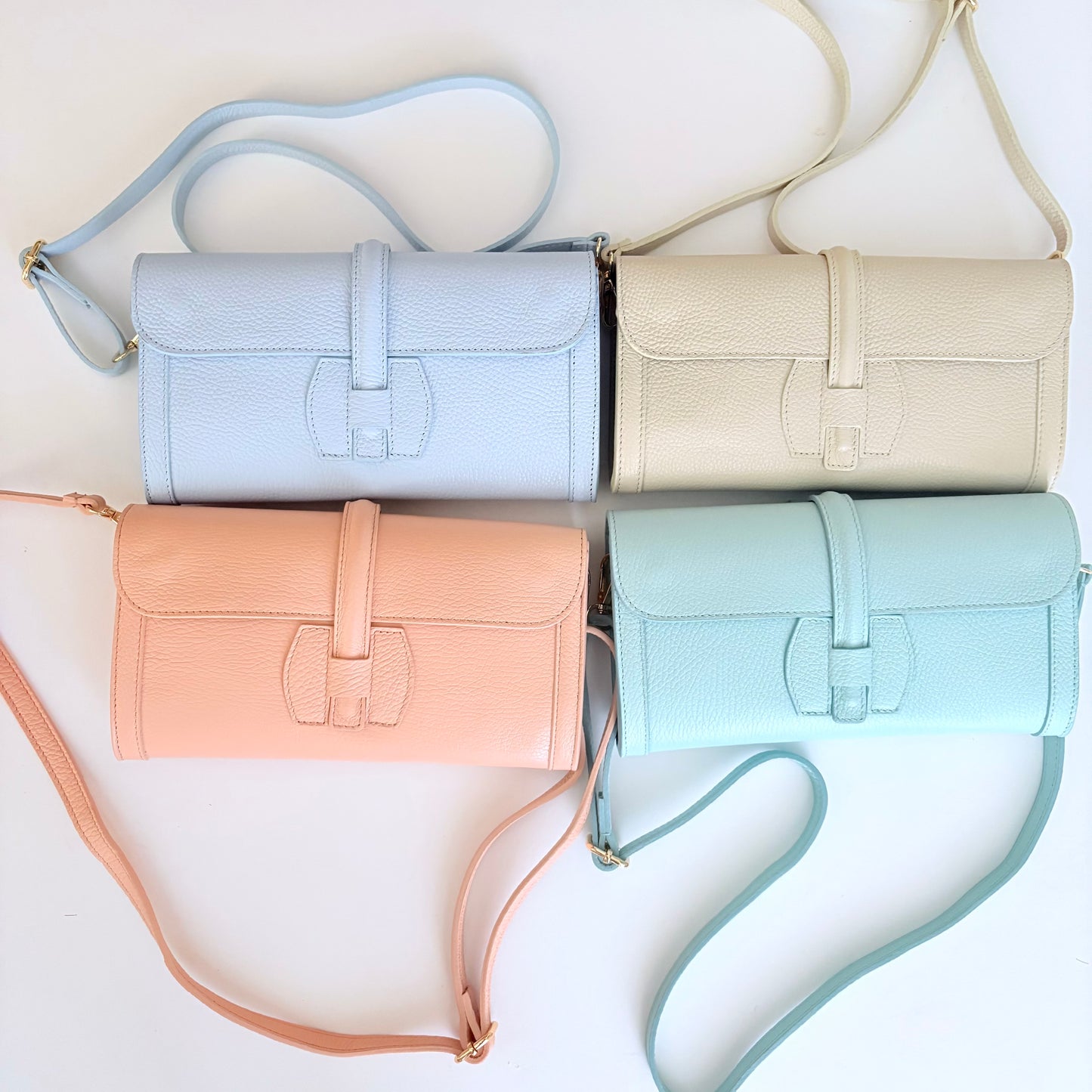 Monet Leather Clutch Rose