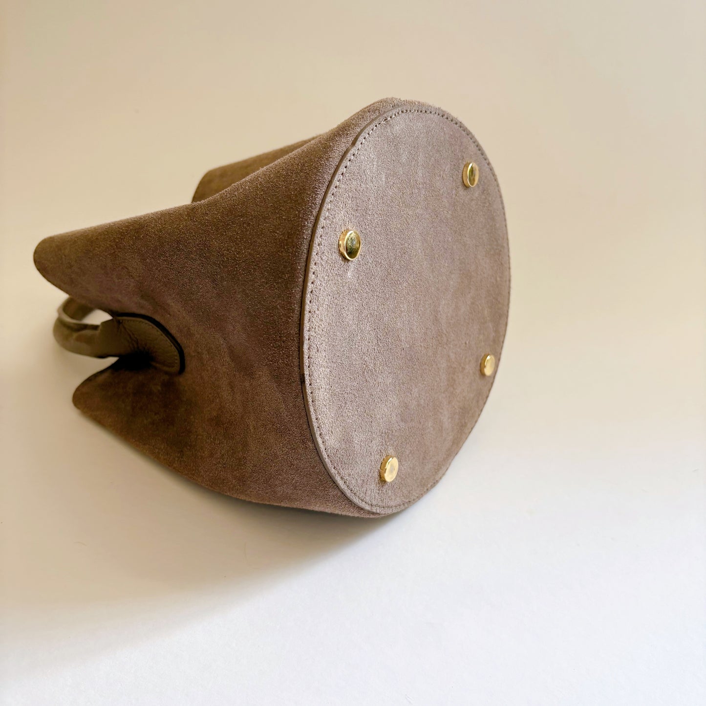 Stone Beige Suede City Bag