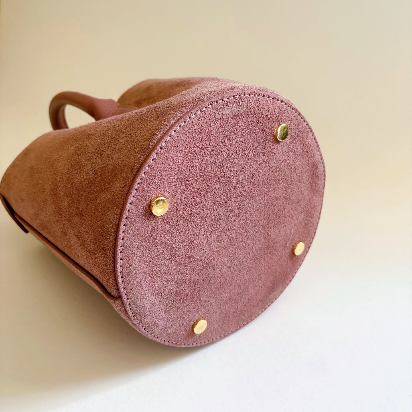 Rose Pink Suede City Bag