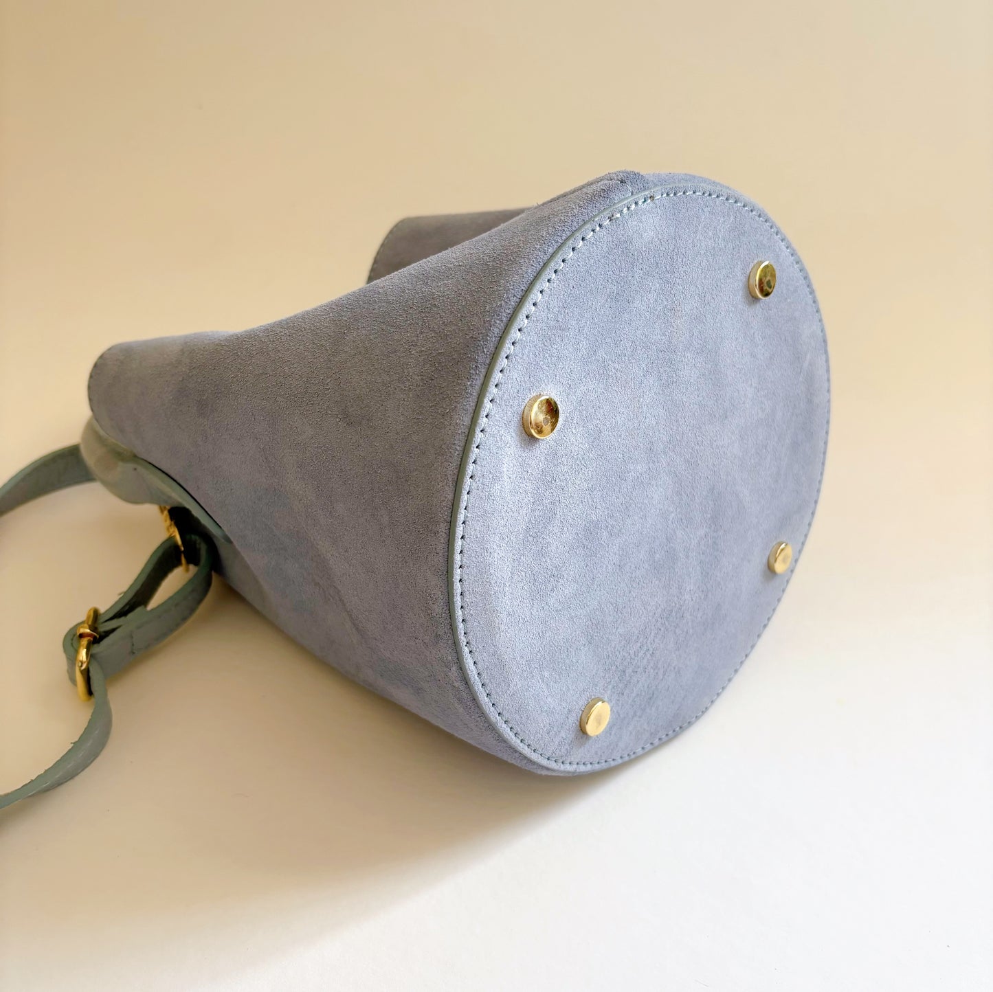 Light Blue Sueded City Bag