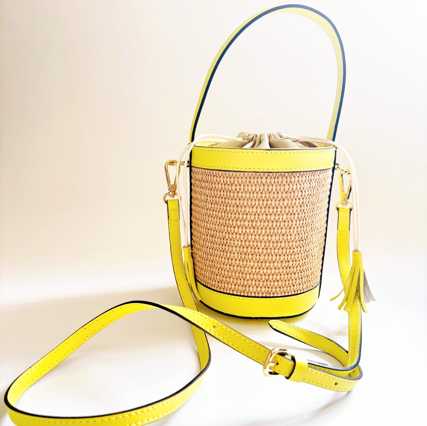 Citrine Yellow Bucket Bag