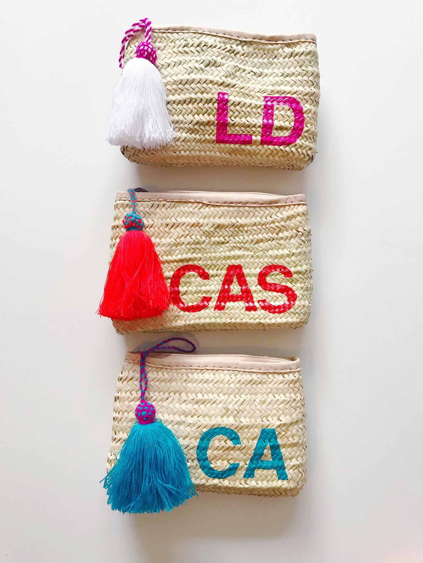 Straw Clutch + Monogram