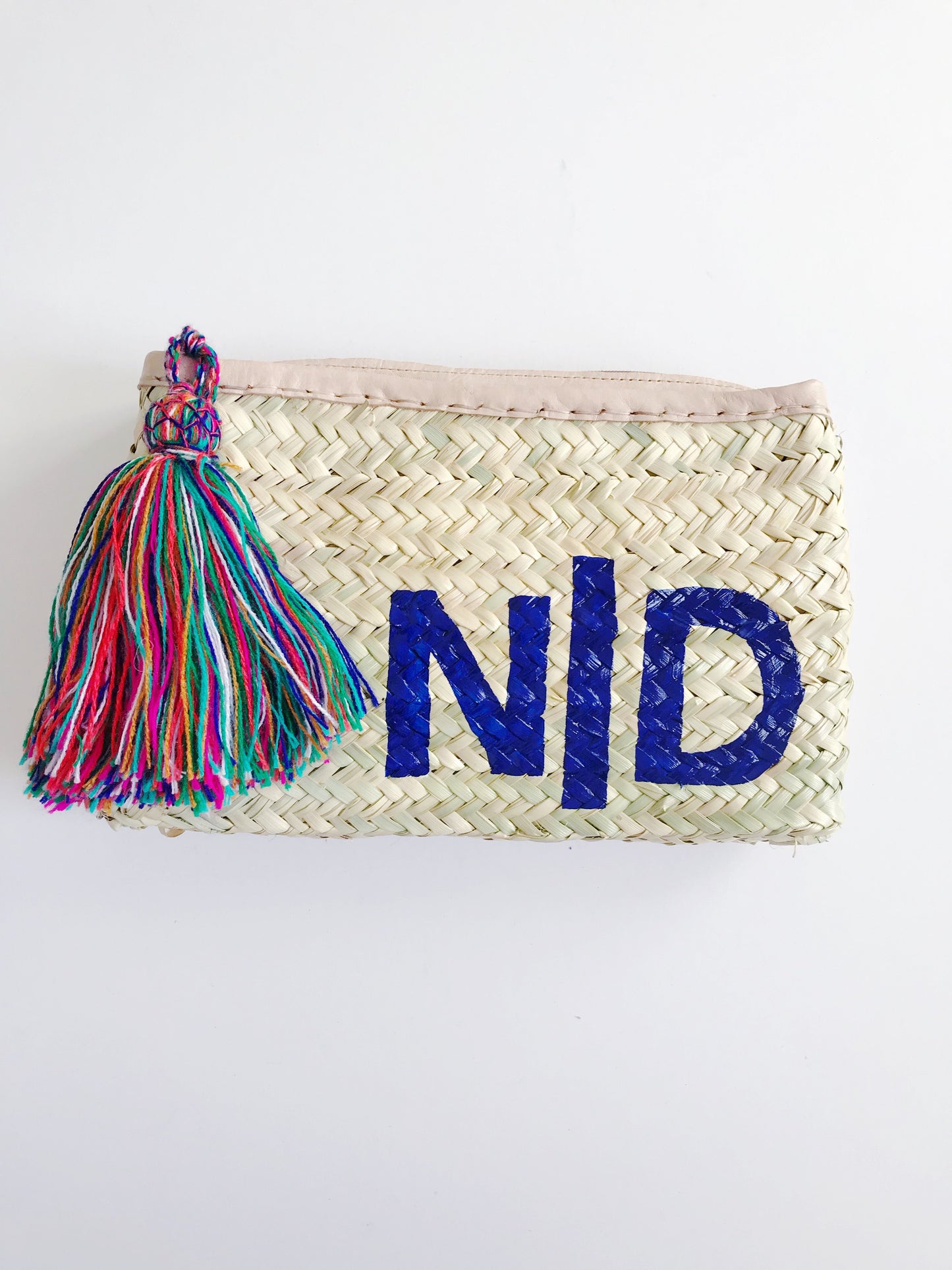 Straw Clutch + Monogram