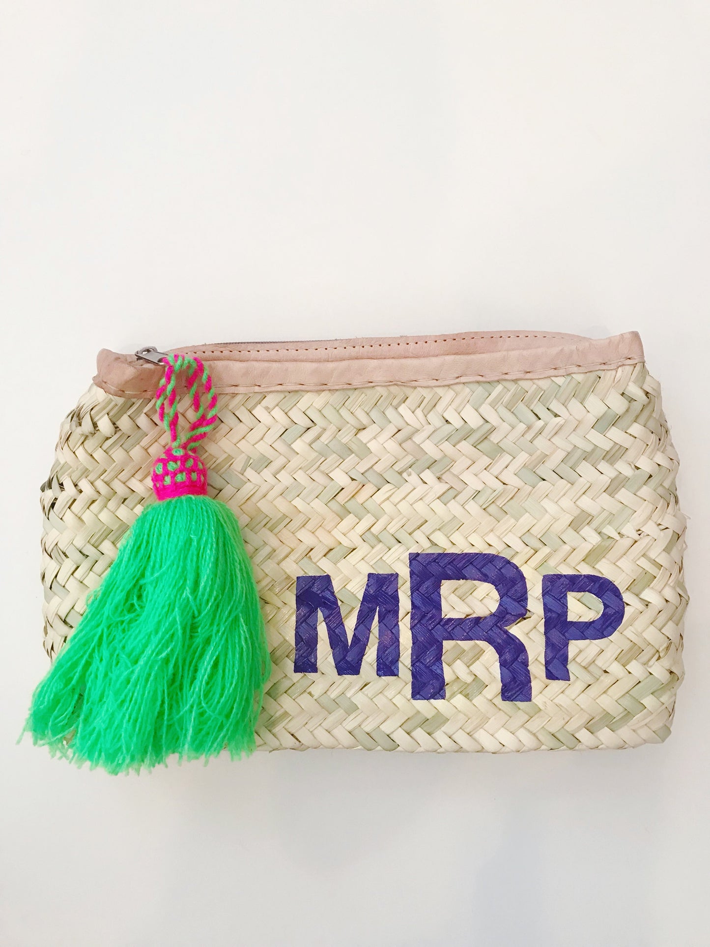 Straw Clutch + Monogram