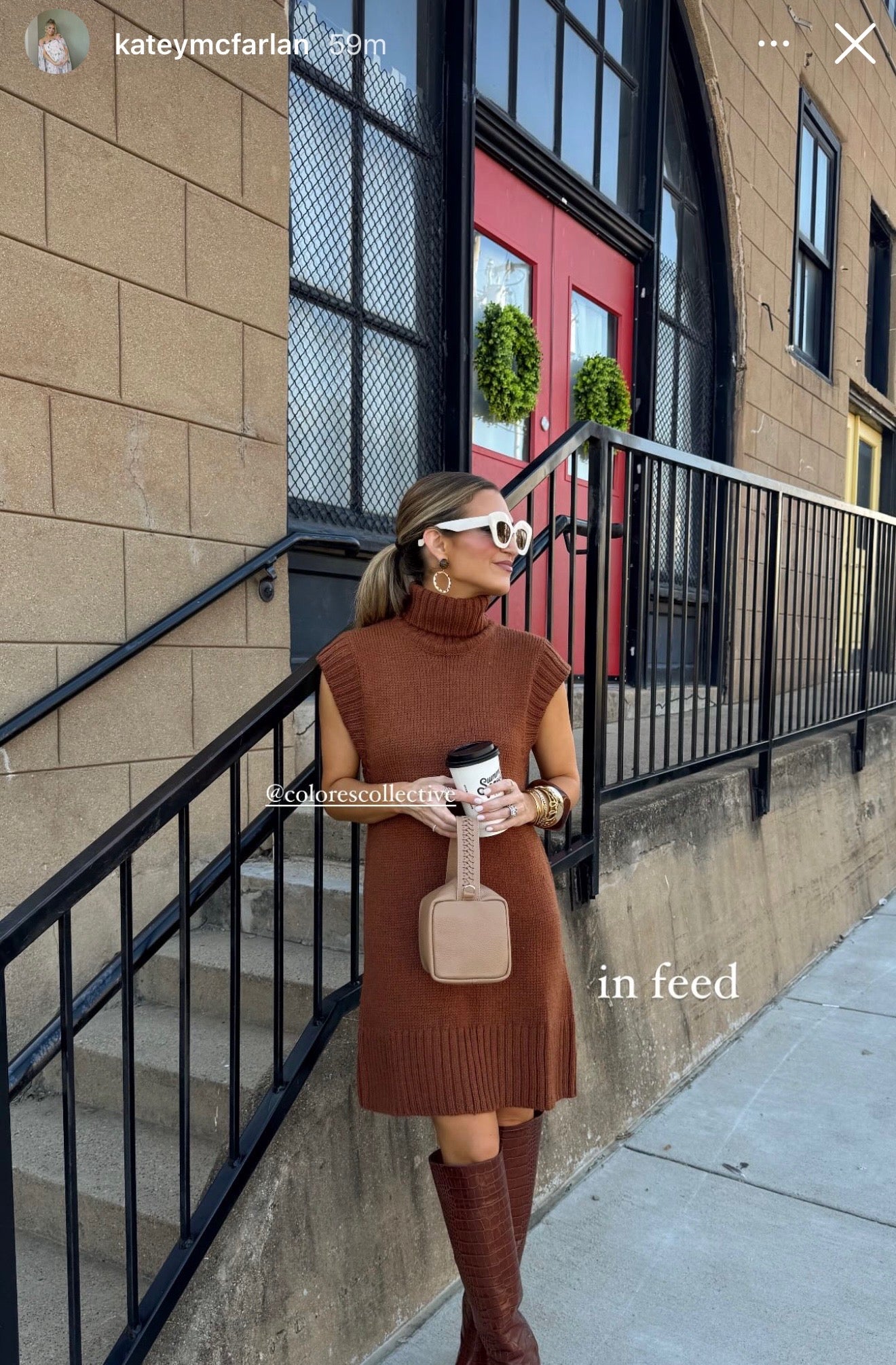 Braided Handle Bag Beige
