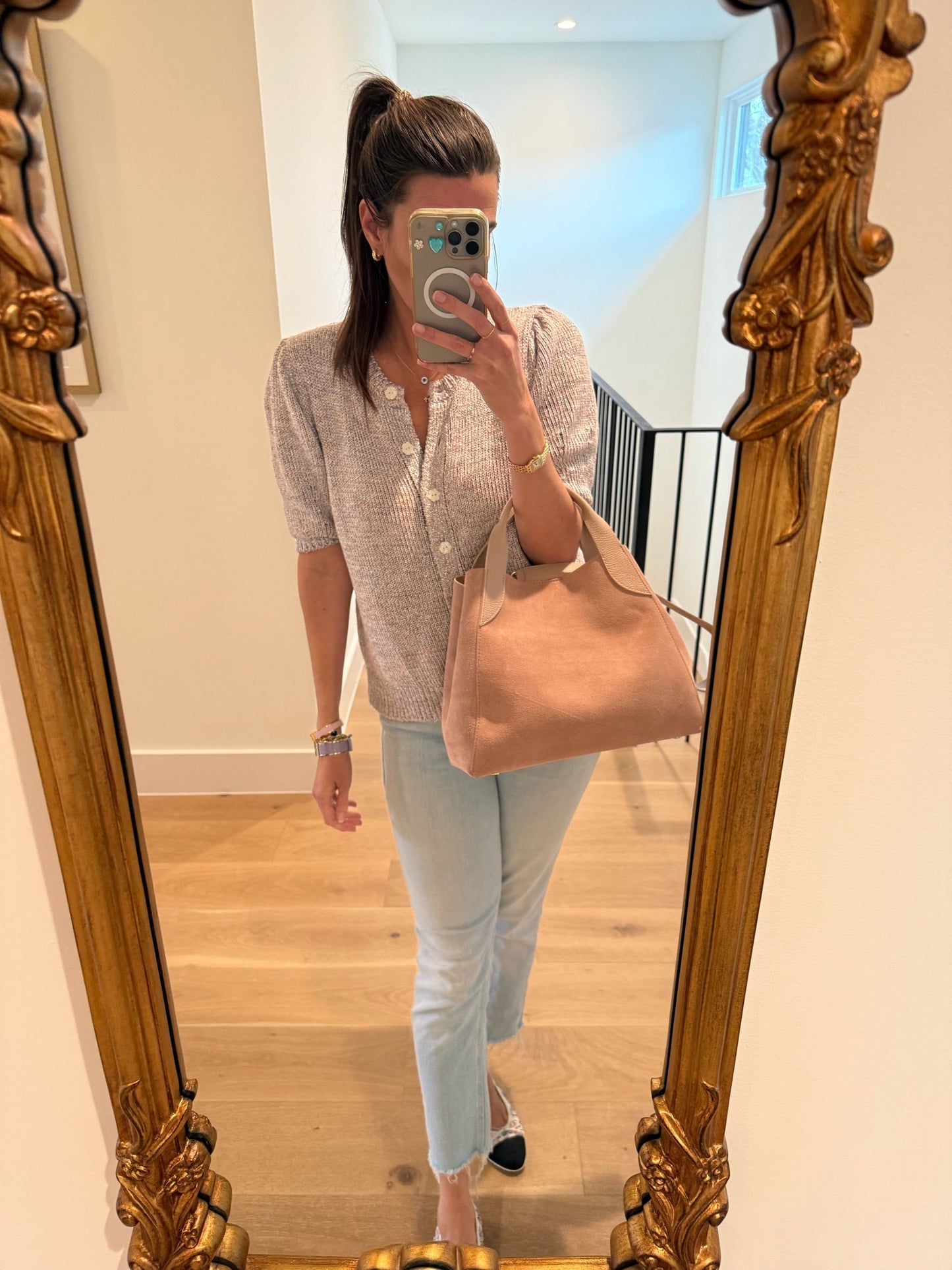 Blush Suede Lugano Tote