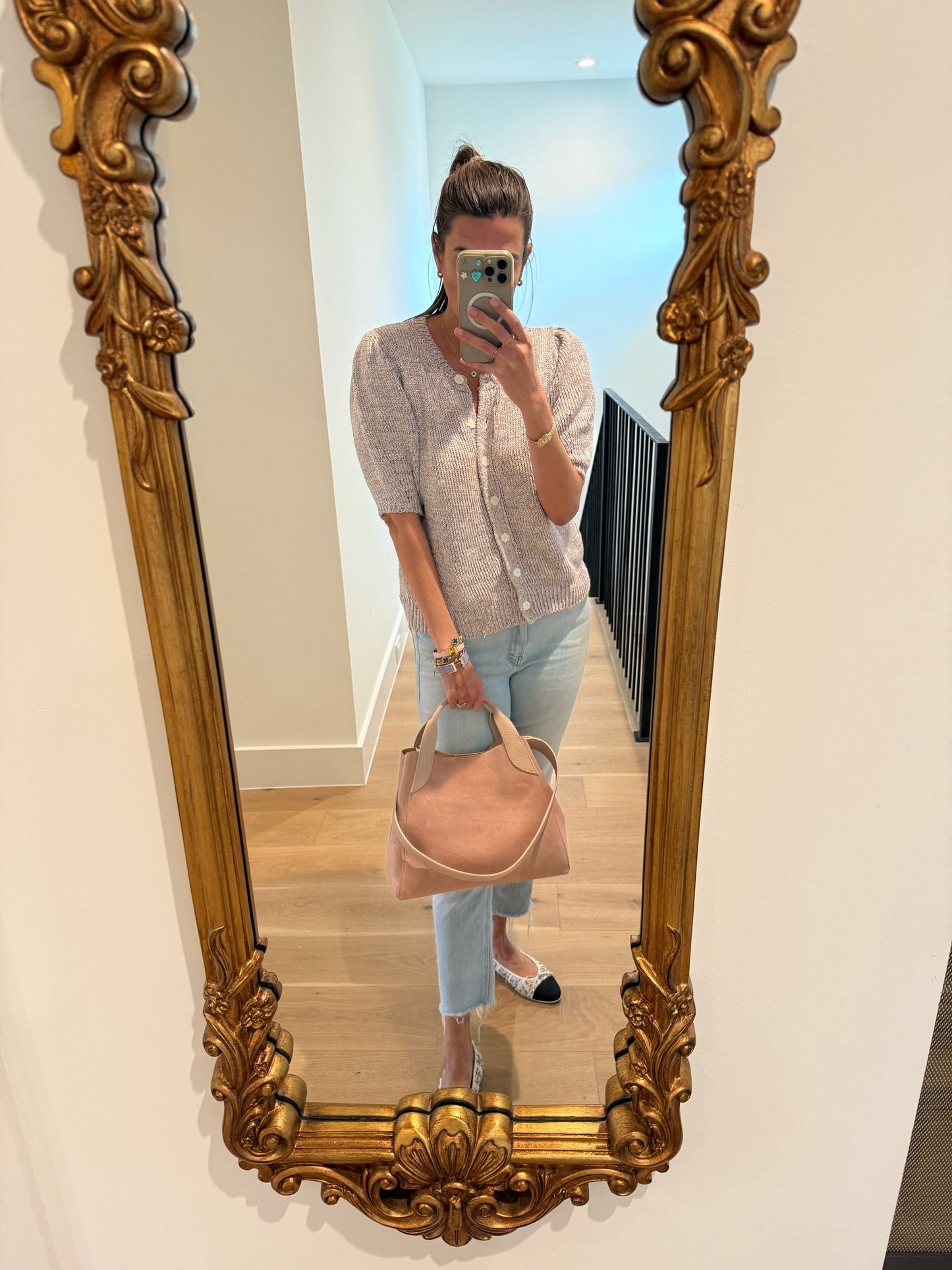 Blush Suede Lugano Tote