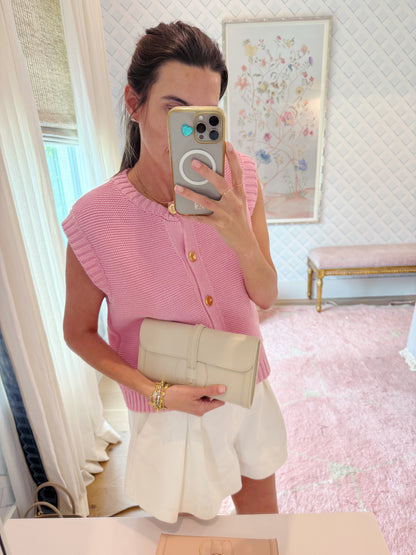 Monet Leather Clutch