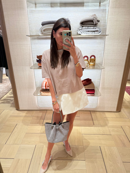 Suede Knot Bags Beige