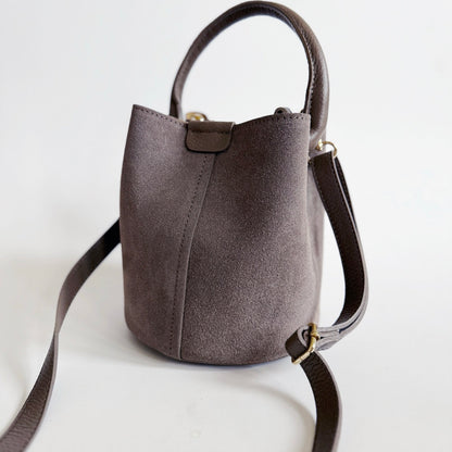 Stone Beige Suede City Bag