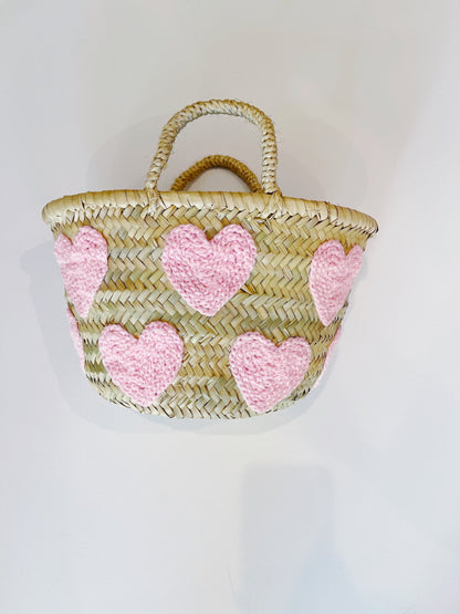 Mini Light Pink Heart Basket