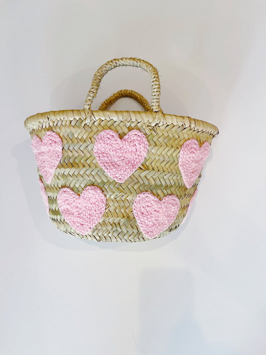 Mini Light Pink Heart Basket