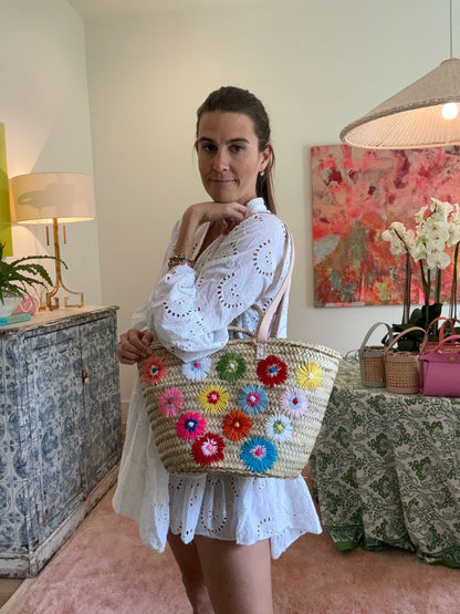 Multi Color Floral Tote