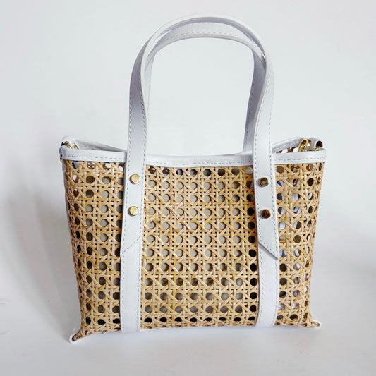 Cane Wicker Mini Market Tote