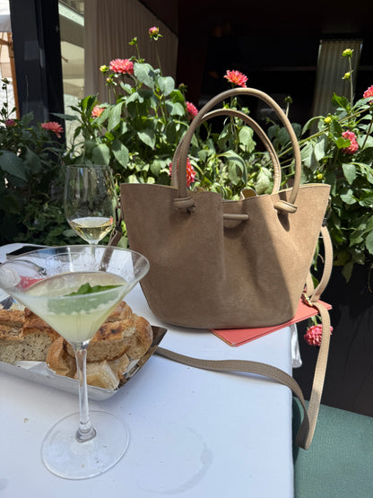 Suede Knot Bags Beige