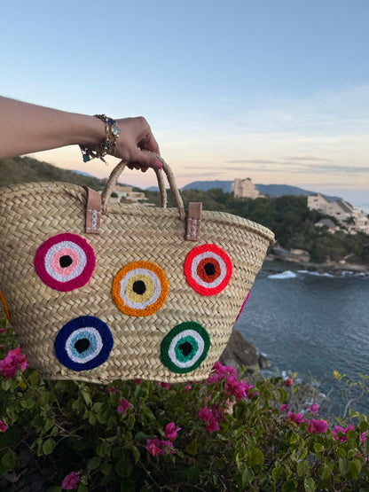 Multi Color Evil Eye Tote