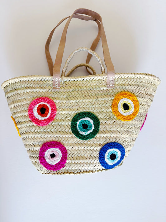 Multi Color Evil Eye Tote