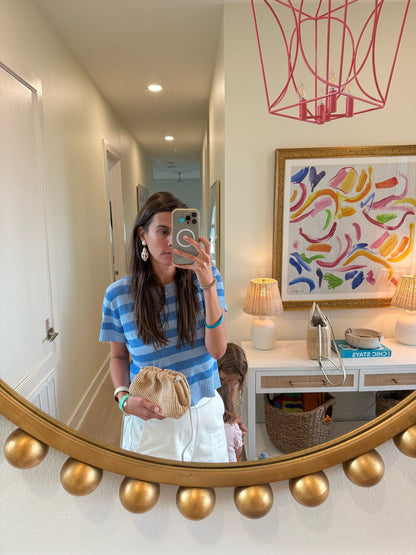 Rico Raffia Clutch