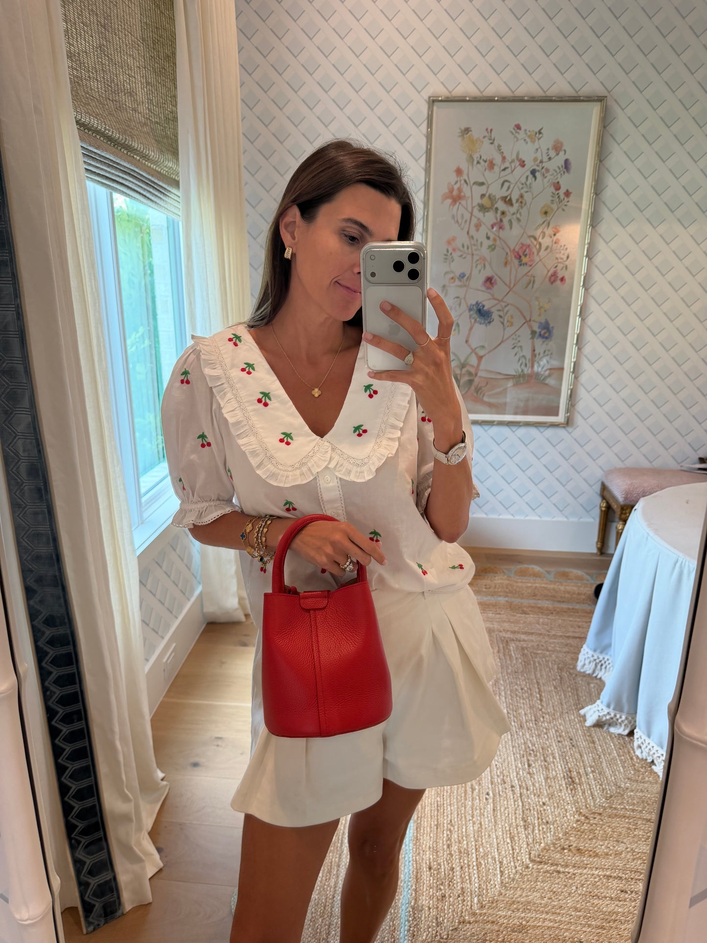 Red Leather City Bag