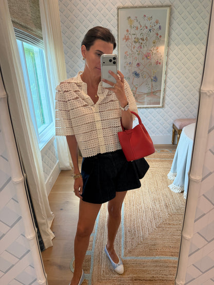 Red Leather City Bag