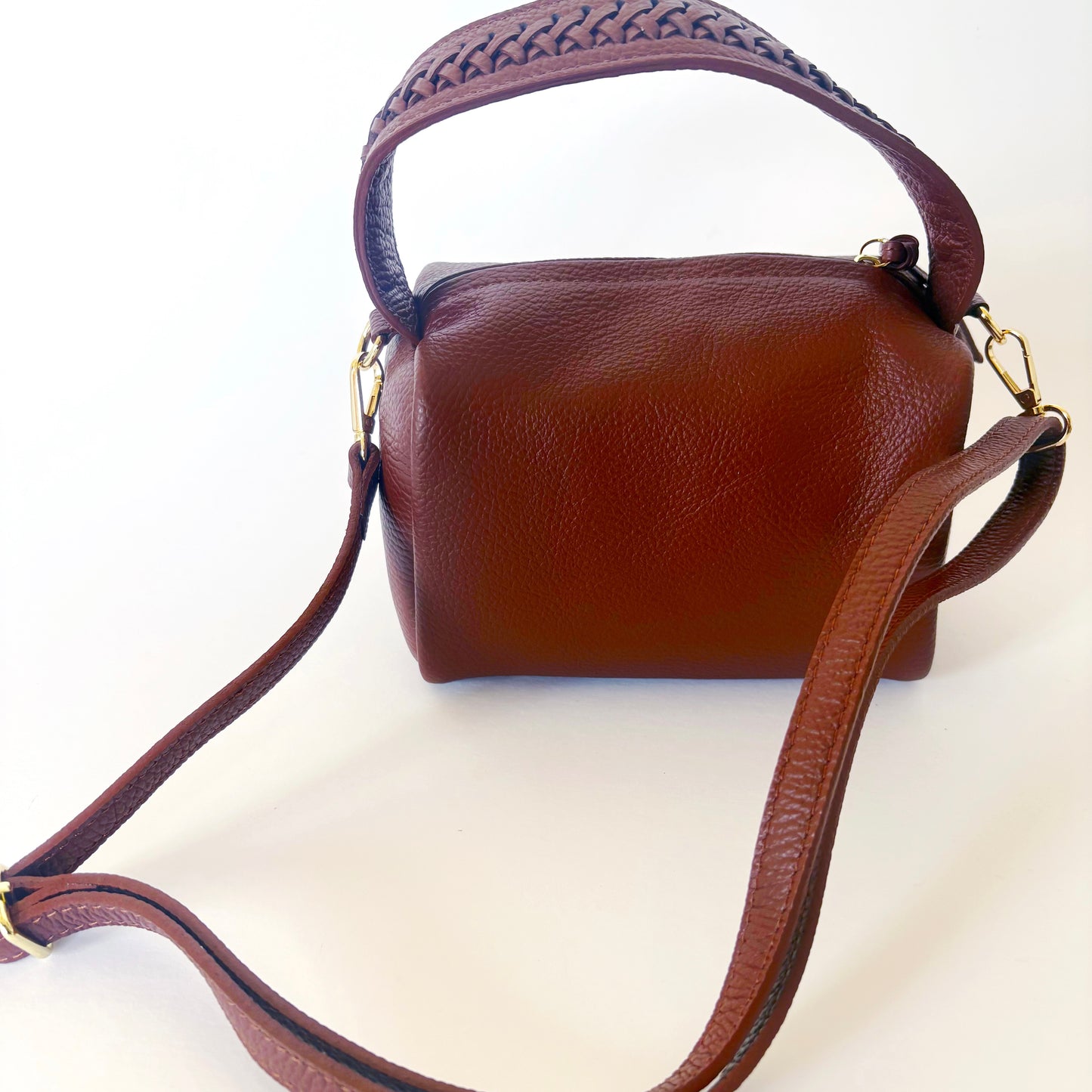 Braided Handle Bag Mocha
