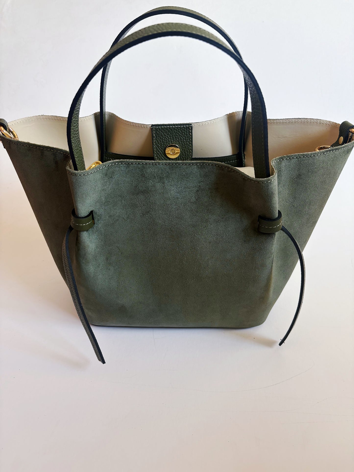 Suede Milan Tote : Verde