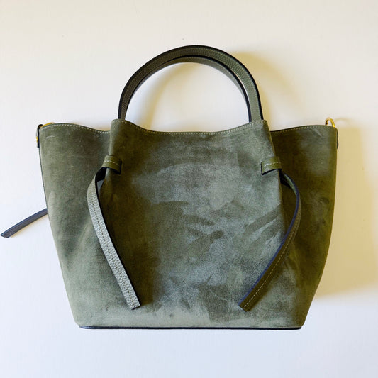 Suede Milan Tote : Verde