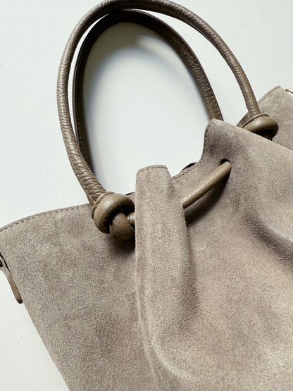 Suede Knot Bags Beige