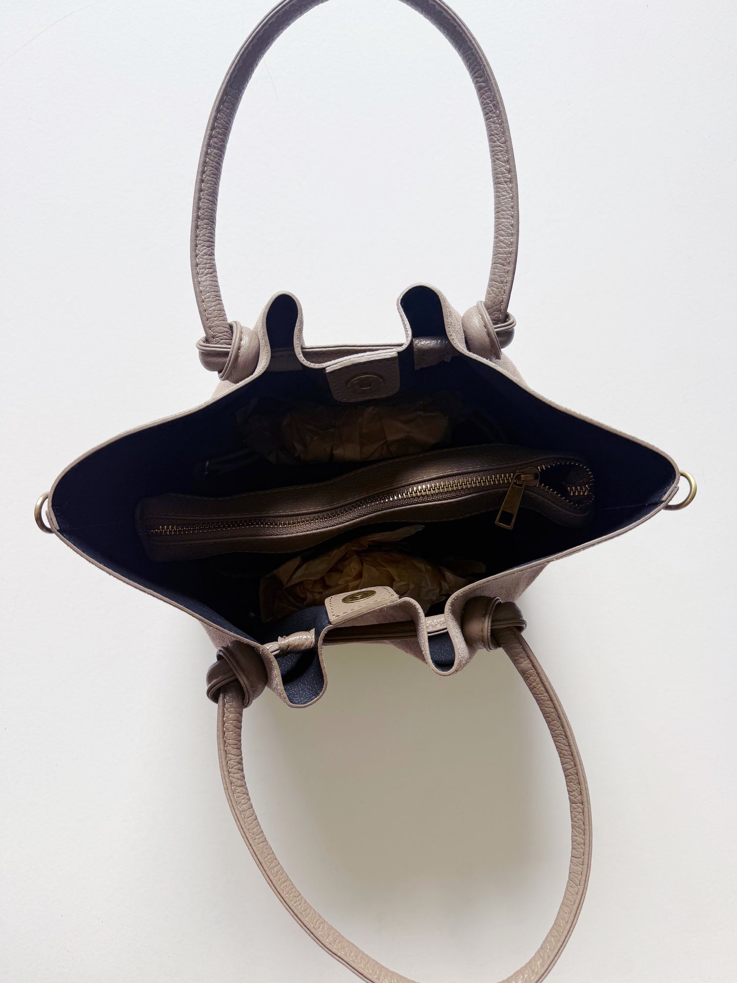 Suede Knot Bags Beige